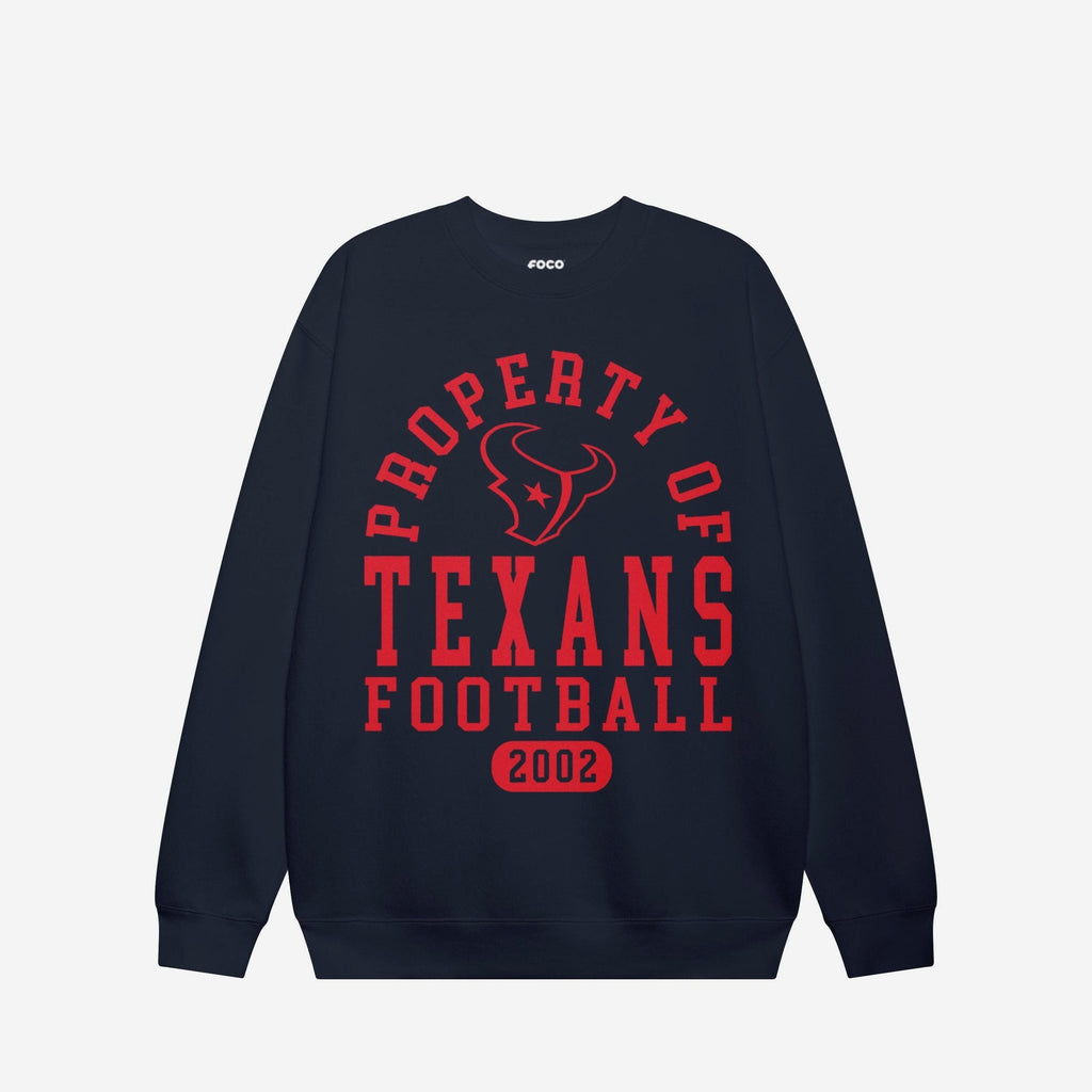 Houston Texans Property of Crew Neck Sweatshirt FOCO S - FOCO.com