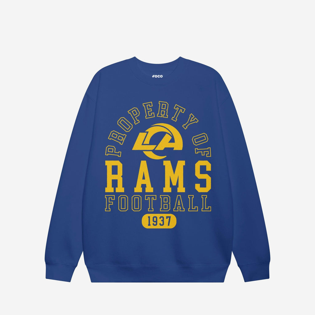 Los Angeles Rams Property of Crew Neck Sweatshirt FOCO S - FOCO.com