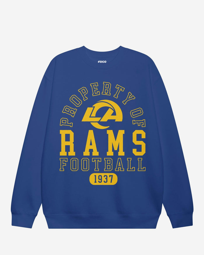 Los Angeles Rams Property of Crew Neck Sweatshirt FOCO S - FOCO.com