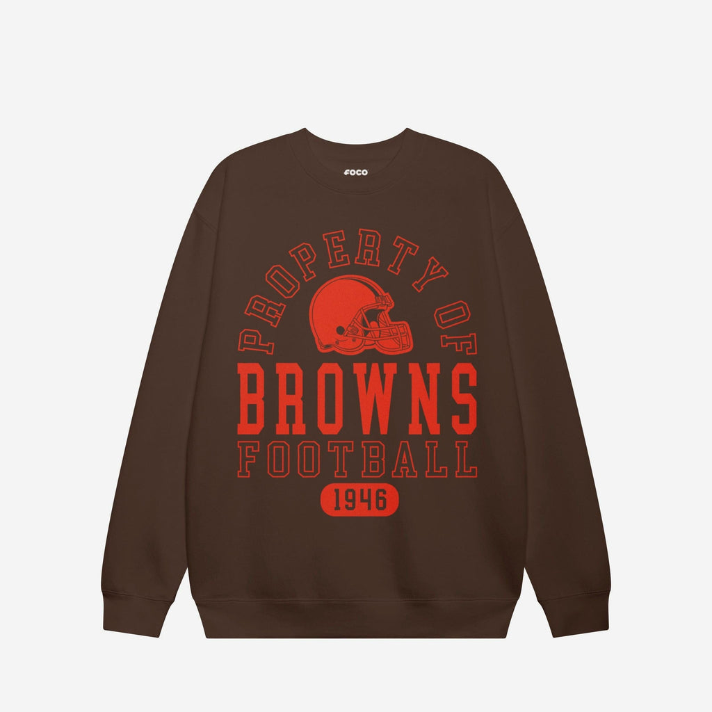 Cleveland Browns Property of Crew Neck Sweatshirt FOCO S - FOCO.com