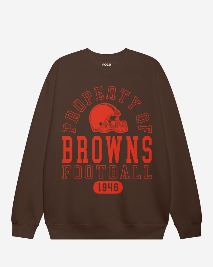 Cleveland Browns Property of Crew Neck Sweatshirt FOCO S - FOCO.com