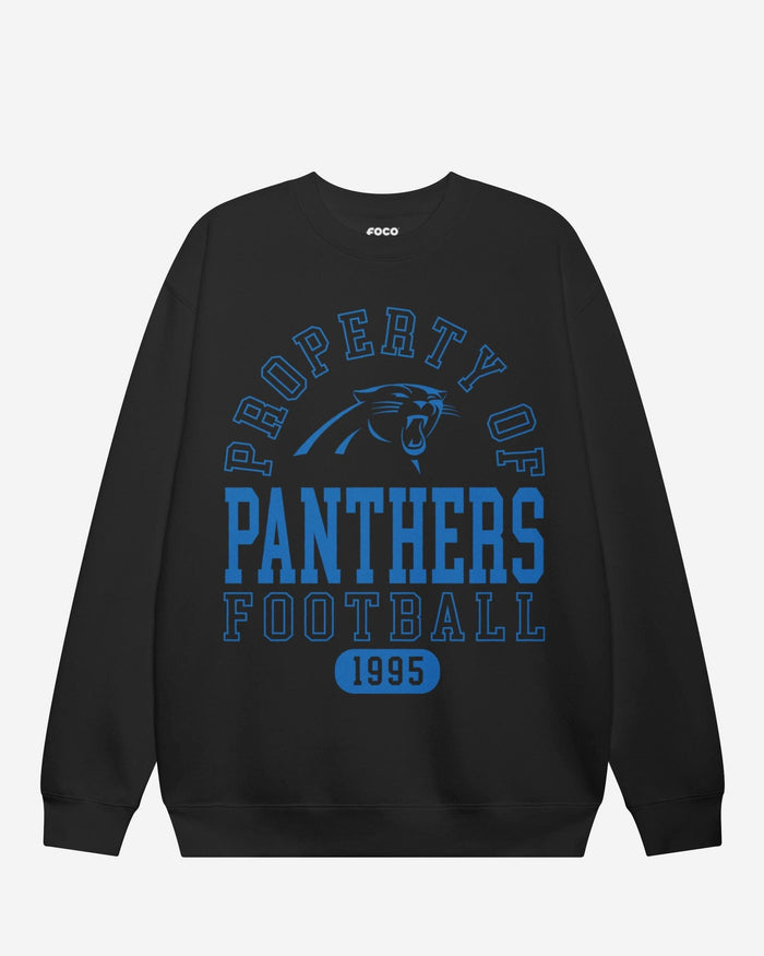 Carolina Panthers Property of Crew Neck Sweatshirt FOCO S - FOCO.com