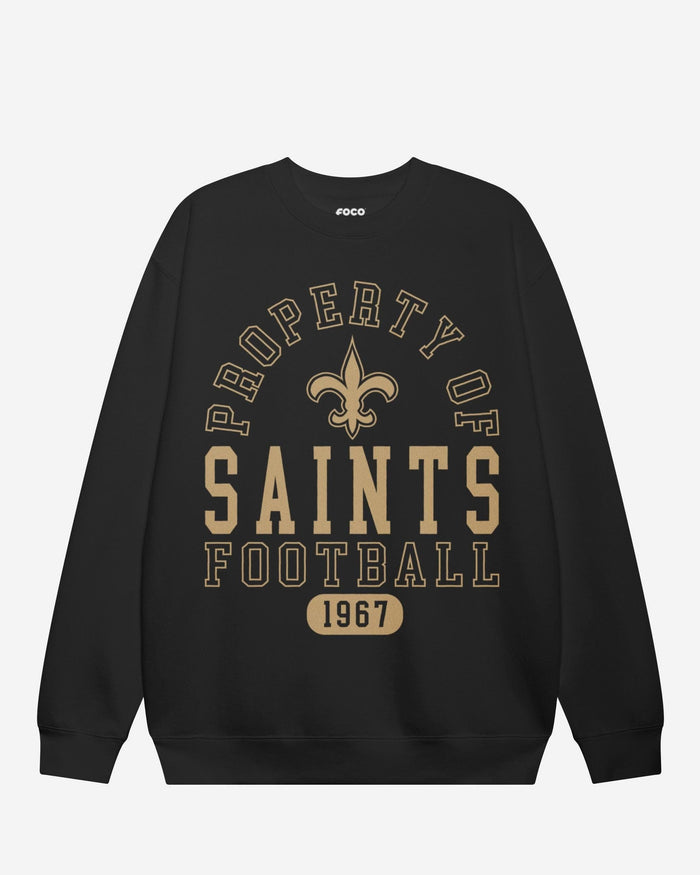 New Orleans Saints Property of Crew Neck Sweatshirt FOCO S - FOCO.com