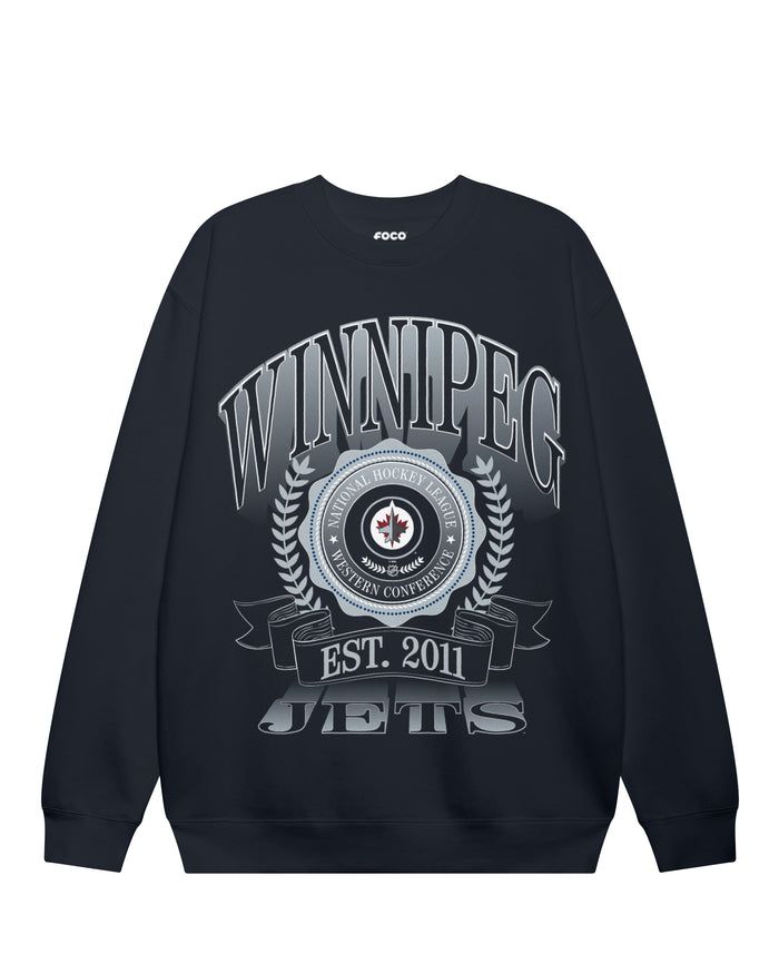 Winnipeg Jets Banner Crest Crew Neck Sweatshirt