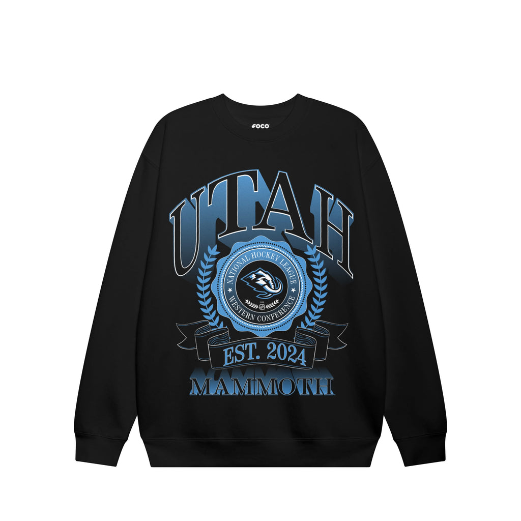 Utah Mammoth Banner Crest Crew Neck Sweatshirt