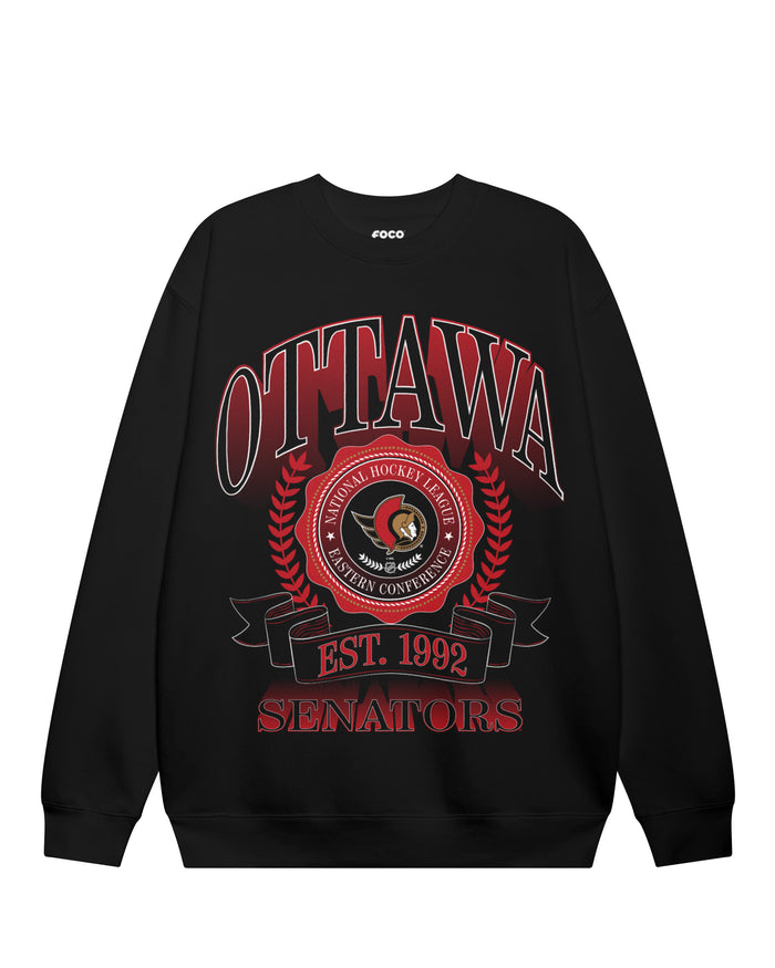 Ottawa Senators Banner Crest Crew Neck Sweatshirt
