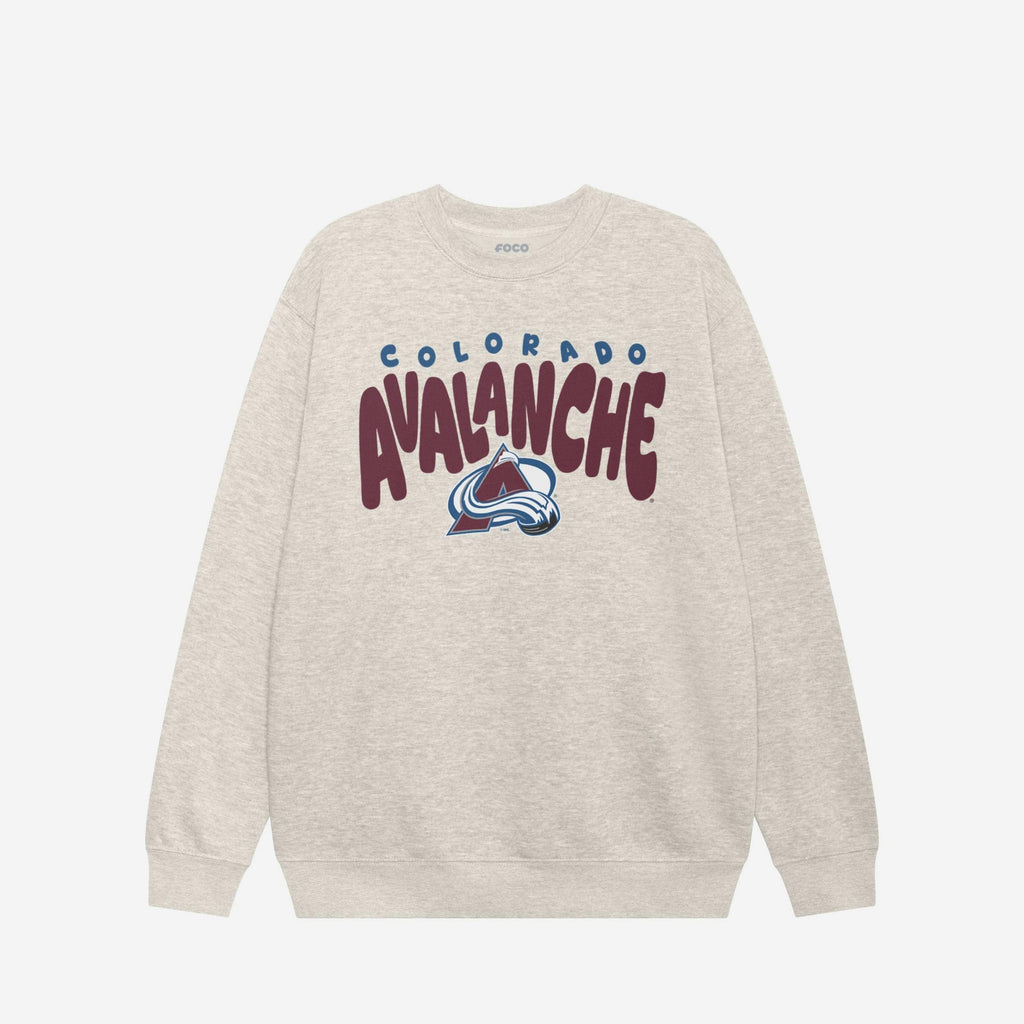 Colorado Avalanche Bubble Crew Neck Sweatshirt FOCO S - FOCO.com
