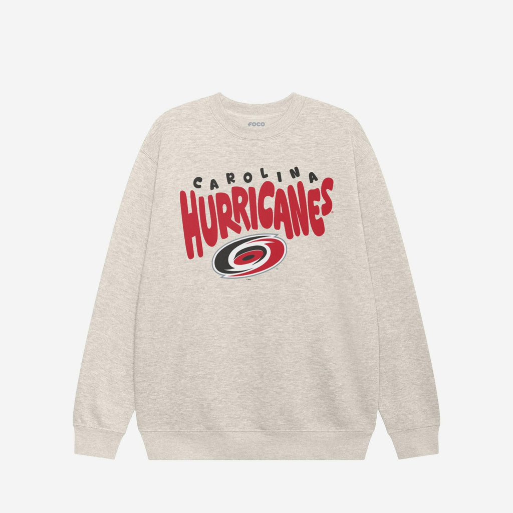 Carolina Hurricanes Bubble Crew Neck Sweatshirt FOCO S - FOCO.com