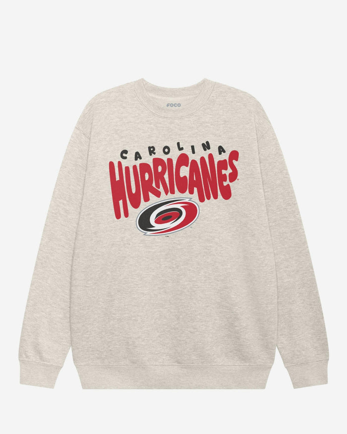Carolina Hurricanes Bubble Crew Neck Sweatshirt FOCO S - FOCO.com