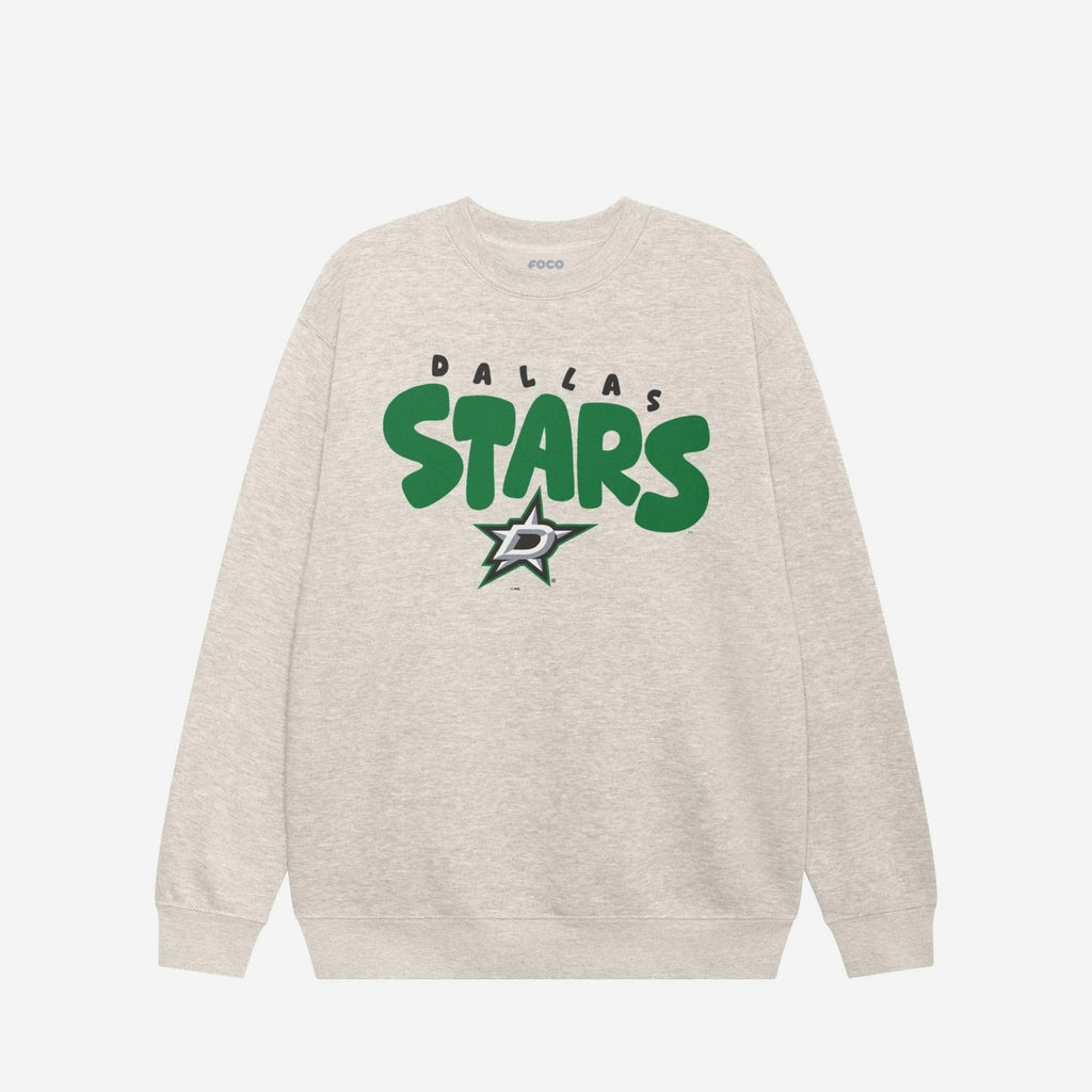 Dallas Stars Bubble Crew Neck Sweatshirt FOCO S - FOCO.com