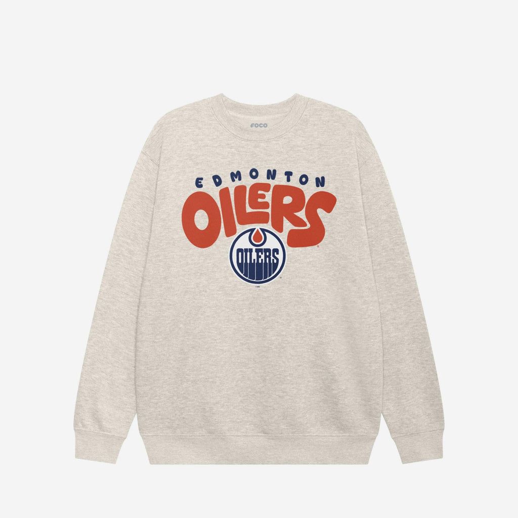 Edmonton Oilers Bubble Crew Neck Sweatshirt FOCO S - FOCO.com