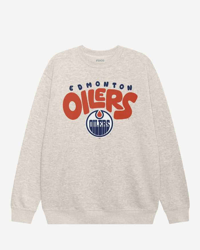 Edmonton Oilers Bubble Crew Neck Sweatshirt FOCO S - FOCO.com