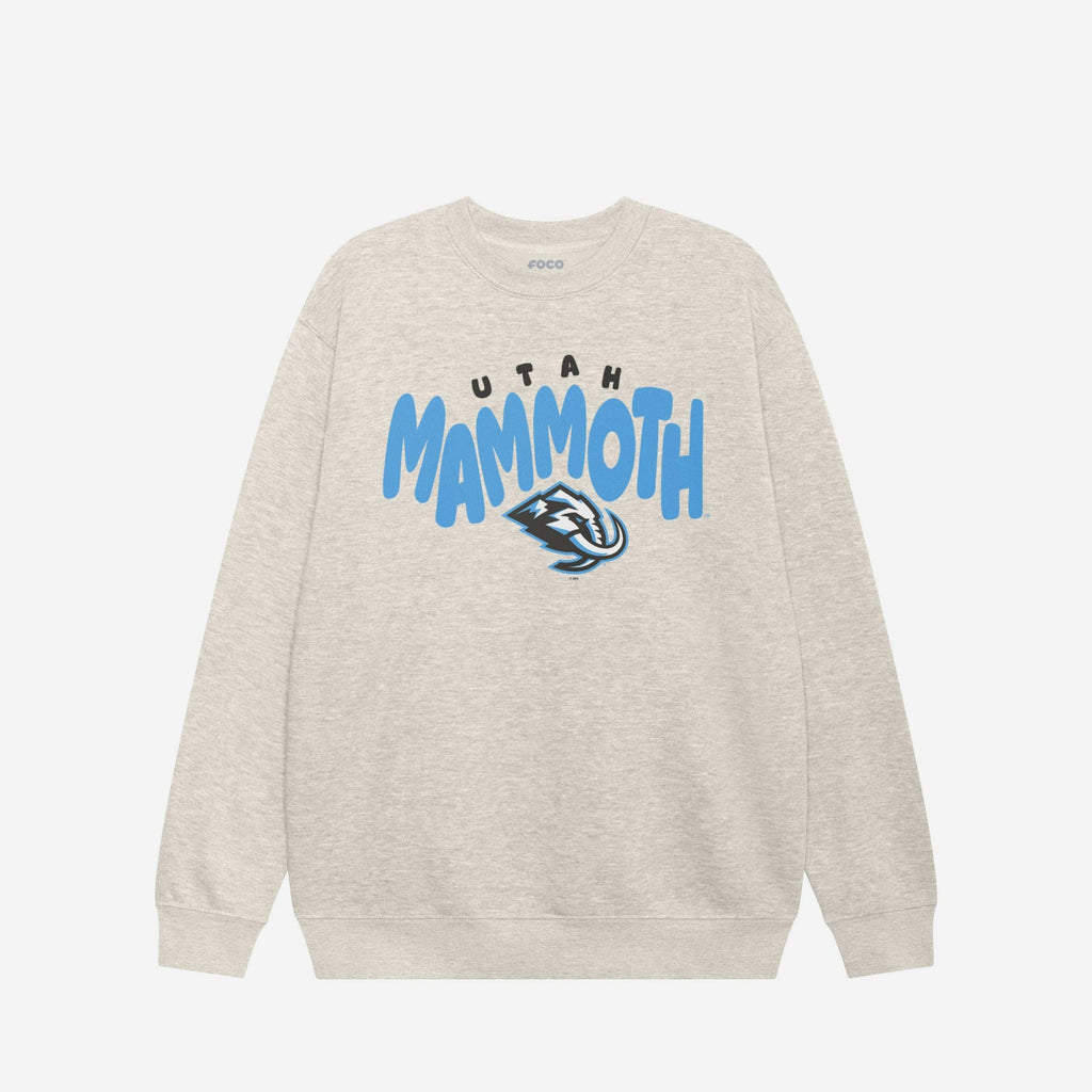 Utah Mammoth Bubble Crew Neck Sweatshirt FOCO S - FOCO.com