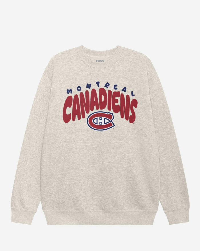 Montreal Canadiens Bubble Crew Neck Sweatshirt FOCO S - FOCO.com
