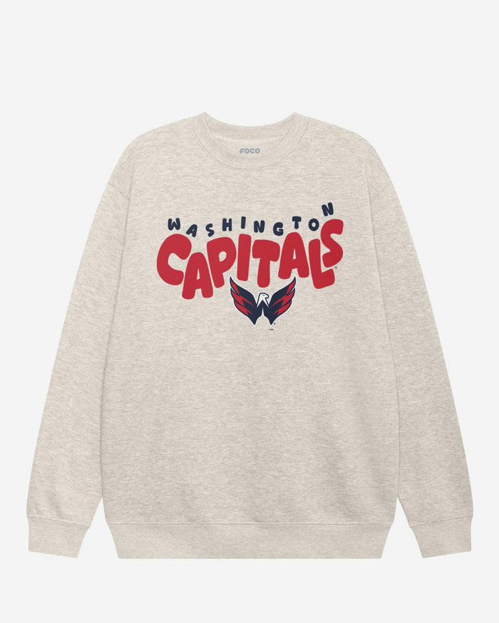 Washington Capitals Bubble Crew Neck Sweatshirt FOCO S - FOCO.com