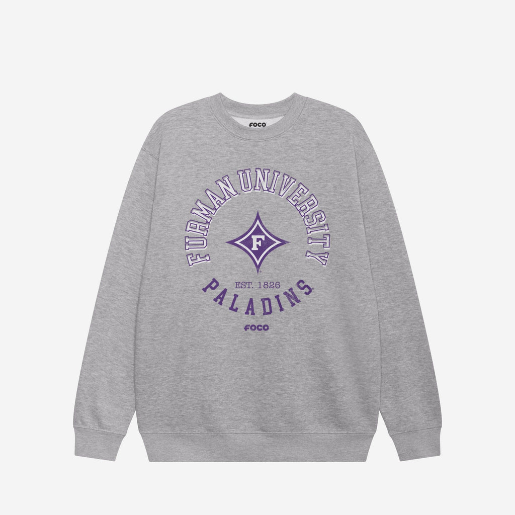 Furman Paladins Circle Vintage Crew Neck Sweatshirt FOCO S - FOCO.com