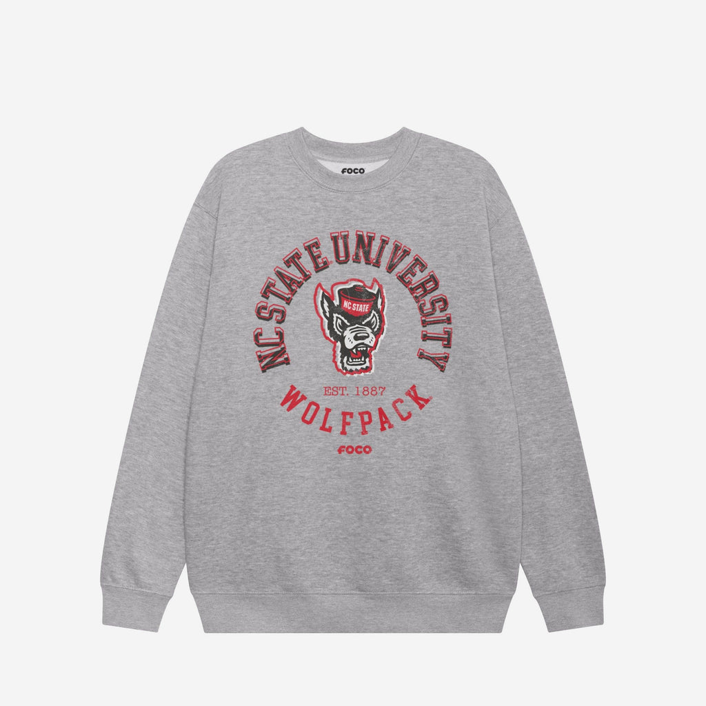 NC State Wolfpack Circle Vintage Crew Neck Sweatshirt FOCO S - FOCO.com