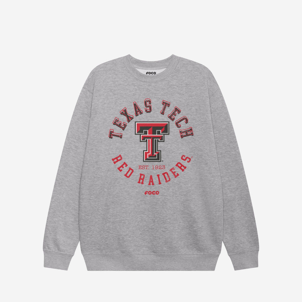 Texas Tech Red Raiders Circle Vintage Crew Neck Sweatshirt FOCO S - FOCO.com