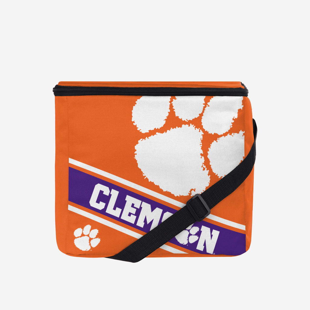 Clemson Tigers Big Logo Stripe 12 Pack Cooler FOCO - FOCO.com