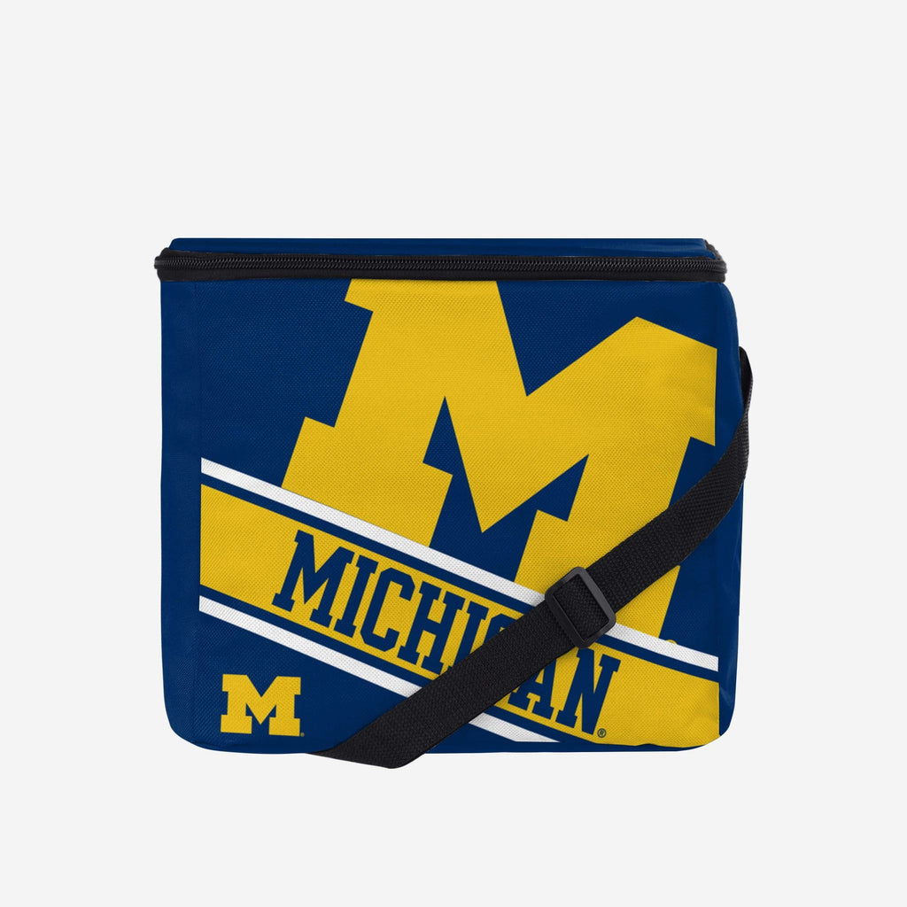 Michigan Wolverines Big Logo Stripe 12 Pack Cooler FOCO - FOCO.com