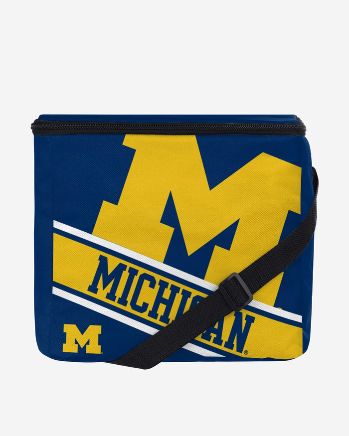 Michigan Wolverines Big Logo Stripe 12 Pack Cooler FOCO - FOCO.com