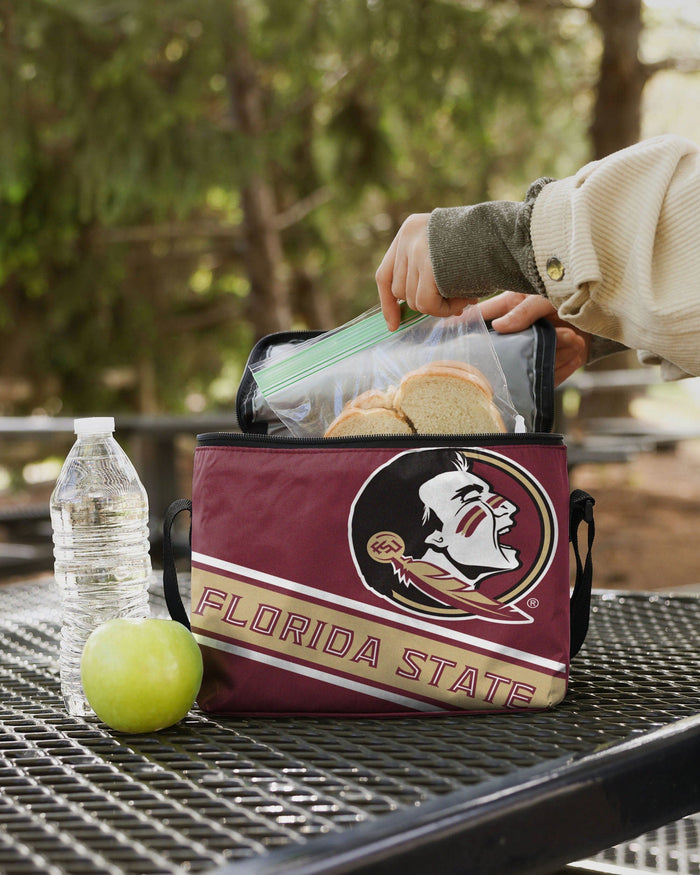 Florida State Seminoles Big Logo Stripe 6 Pack Cooler FOCO - FOCO.com