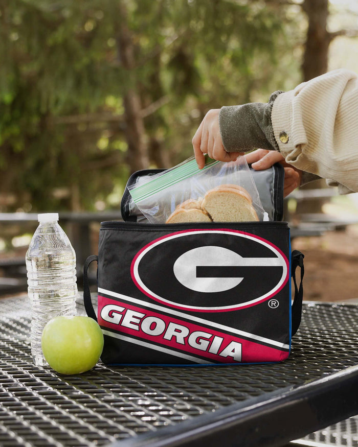 Georgia Bulldogs Big Logo Stripe 6 Pack Cooler FOCO - FOCO.com