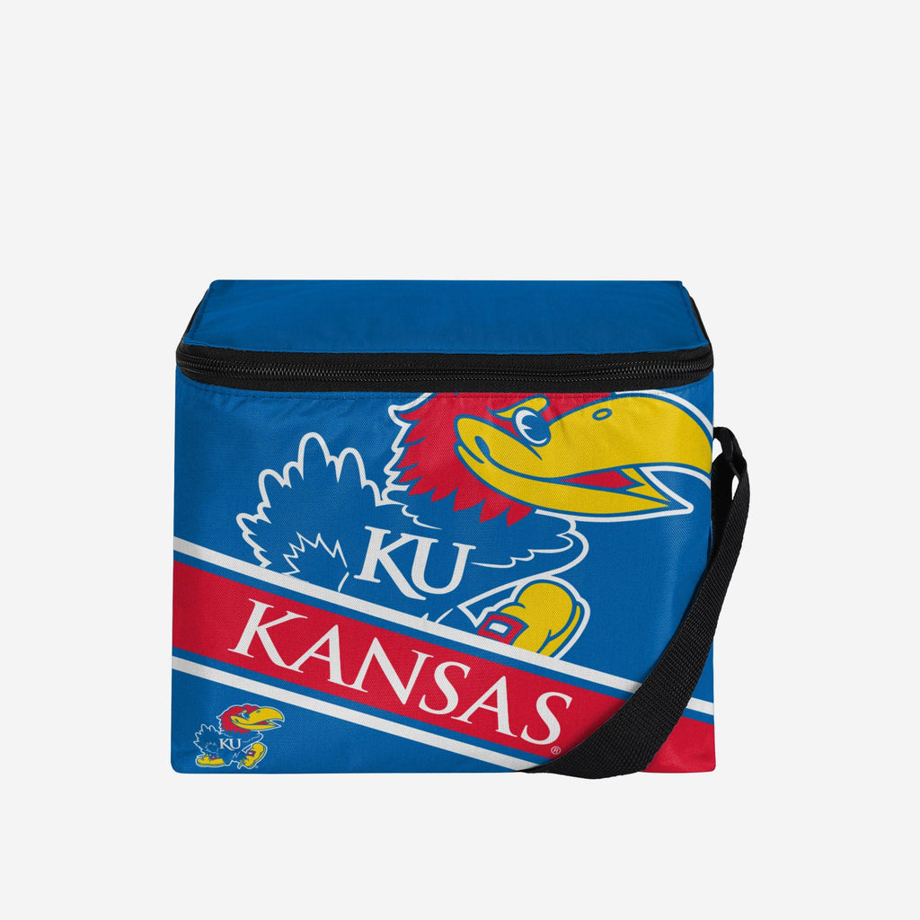 Kansas Jayhawks Big Logo Stripe 6 Pack Cooler FOCO - FOCO.com