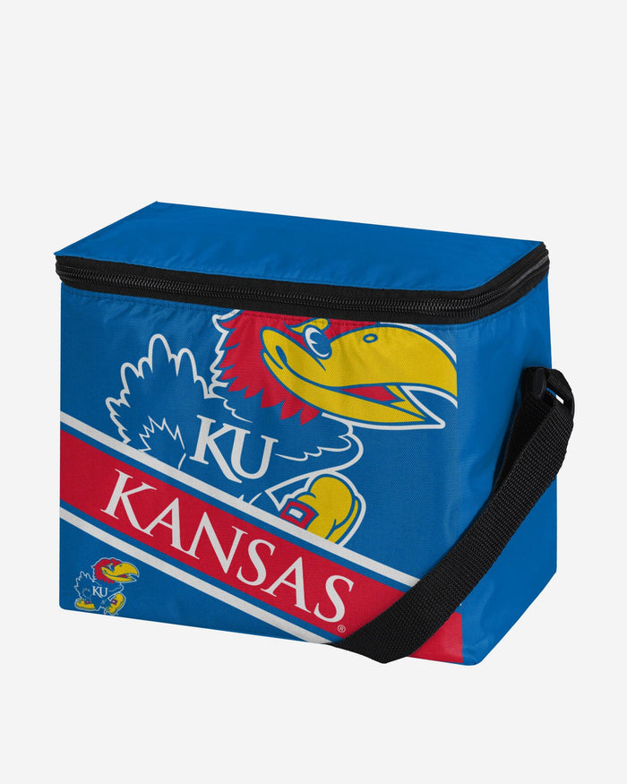 Kansas Jayhawks Big Logo Stripe 6 Pack Cooler FOCO - FOCO.com