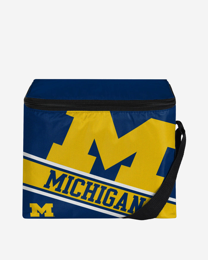 Michigan Wolverines Big Logo Stripe 6 Pack Cooler FOCO - FOCO.com