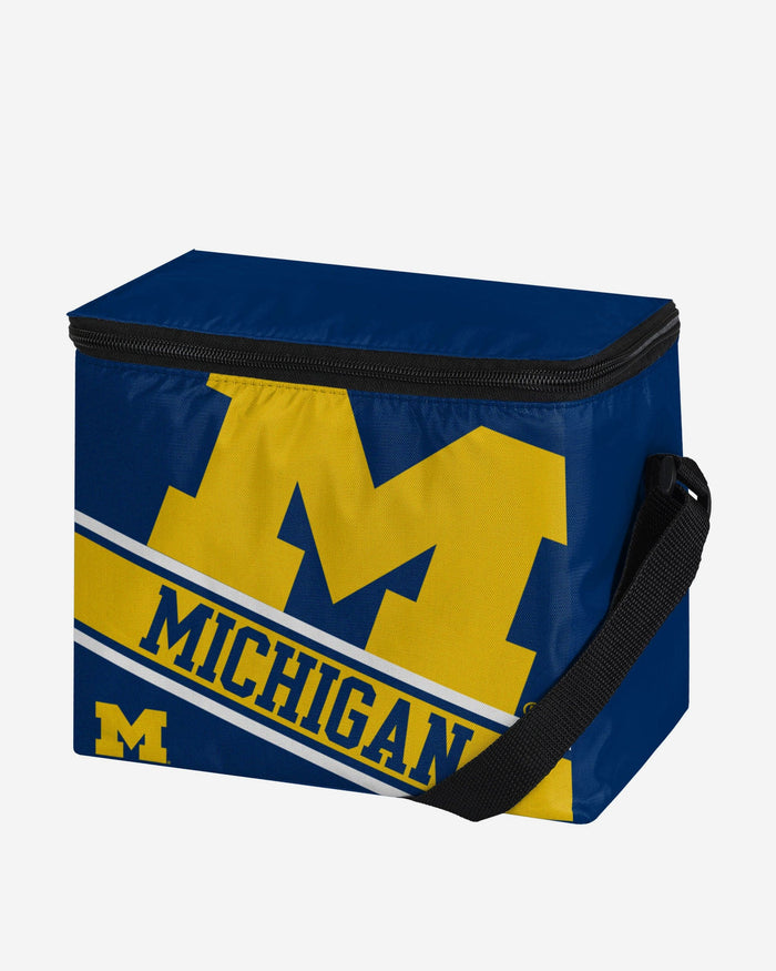 Michigan Wolverines Big Logo Stripe 6 Pack Cooler FOCO - FOCO.com