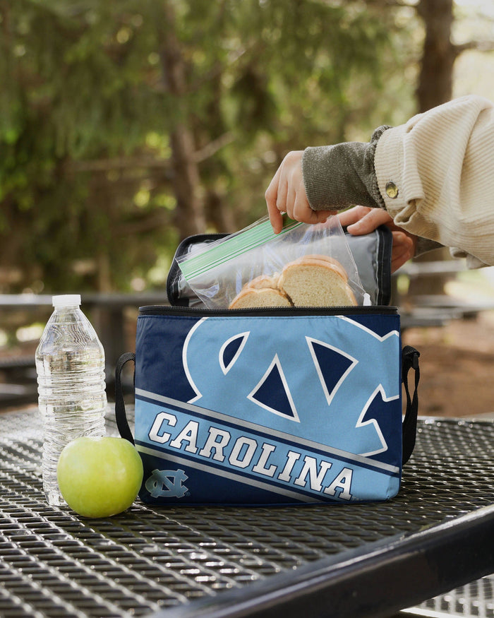 North Carolina Tar Heels Big Logo Stripe 6 Pack Cooler FOCO - FOCO.com