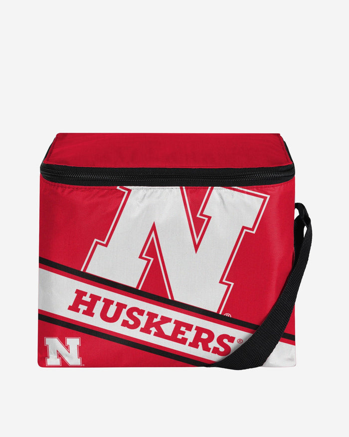 Nebraska Cornhuskers Big Logo Stripe 6 Pack Cooler FOCO - FOCO.com