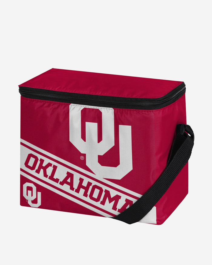 Oklahoma Sooners Big Logo Stripe 6 Pack Cooler FOCO - FOCO.com