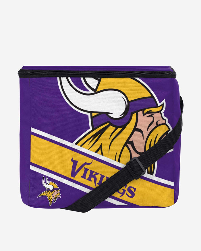 Minnesota Vikings Big Logo Stripe 12 Pack Cooler FOCO - FOCO.com