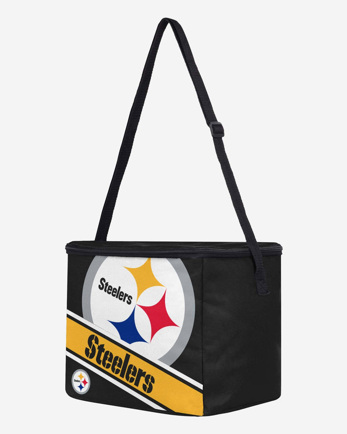 Pittsburgh Steelers Big Logo Stripe 12 Pack Cooler FOCO - FOCO.com