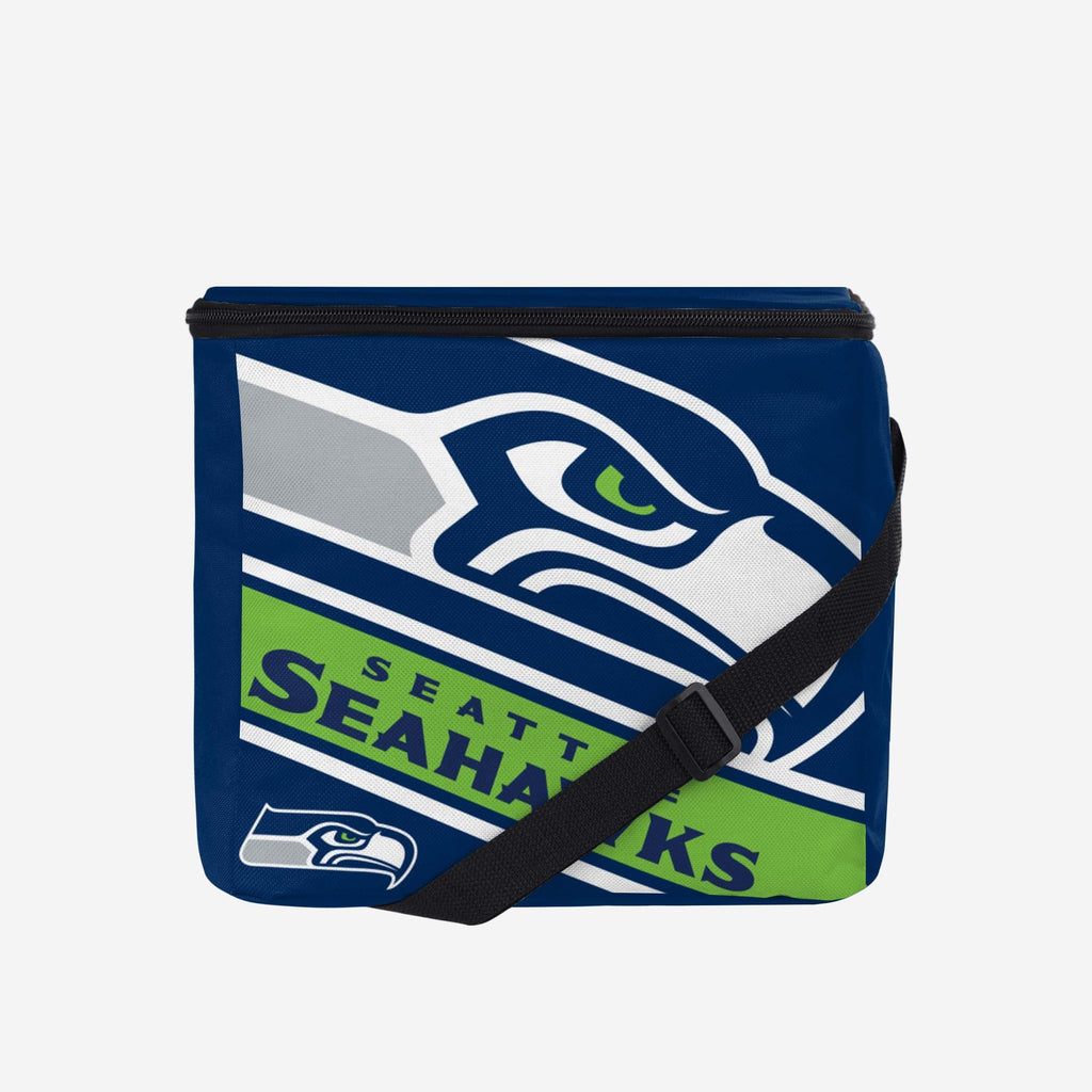 Seattle Seahawks Big Logo Stripe 12 Pack Cooler FOCO - FOCO.com