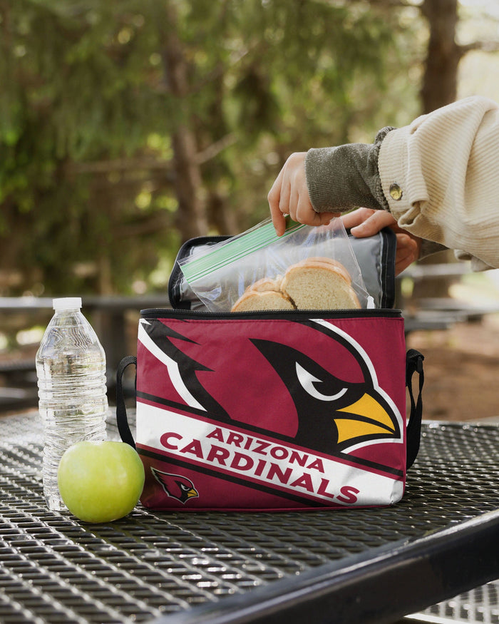 Arizona Cardinals Big Logo Stripe 6 Pack Cooler FOCO - FOCO.com