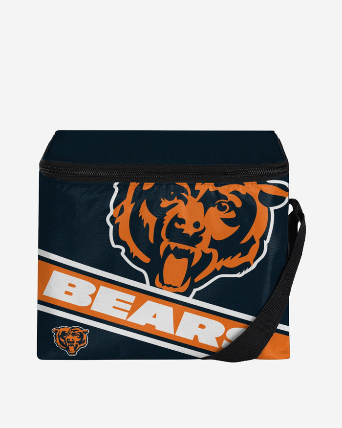 Chicago Bears Big Logo Stripe 6 Pack Cooler FOCO - FOCO.com