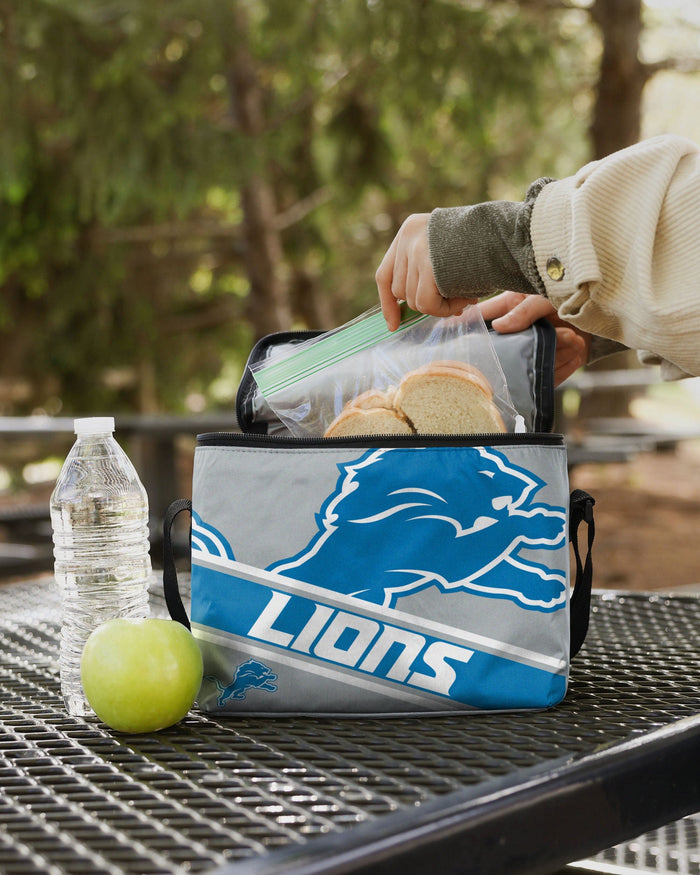 Detroit Lions Big Logo Stripe 6 Pack Cooler FOCO - FOCO.com