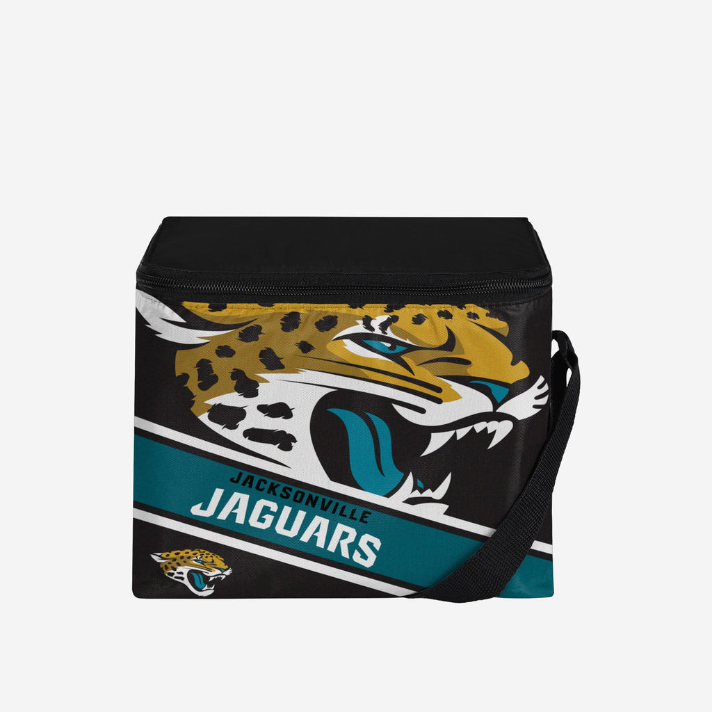 Jacksonville Jaguars Big Logo Stripe 6 Pack Cooler FOCO - FOCO.com