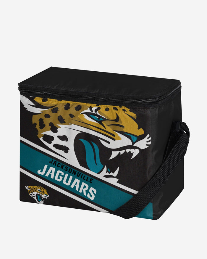 Jacksonville Jaguars Big Logo Stripe 6 Pack Cooler FOCO - FOCO.com