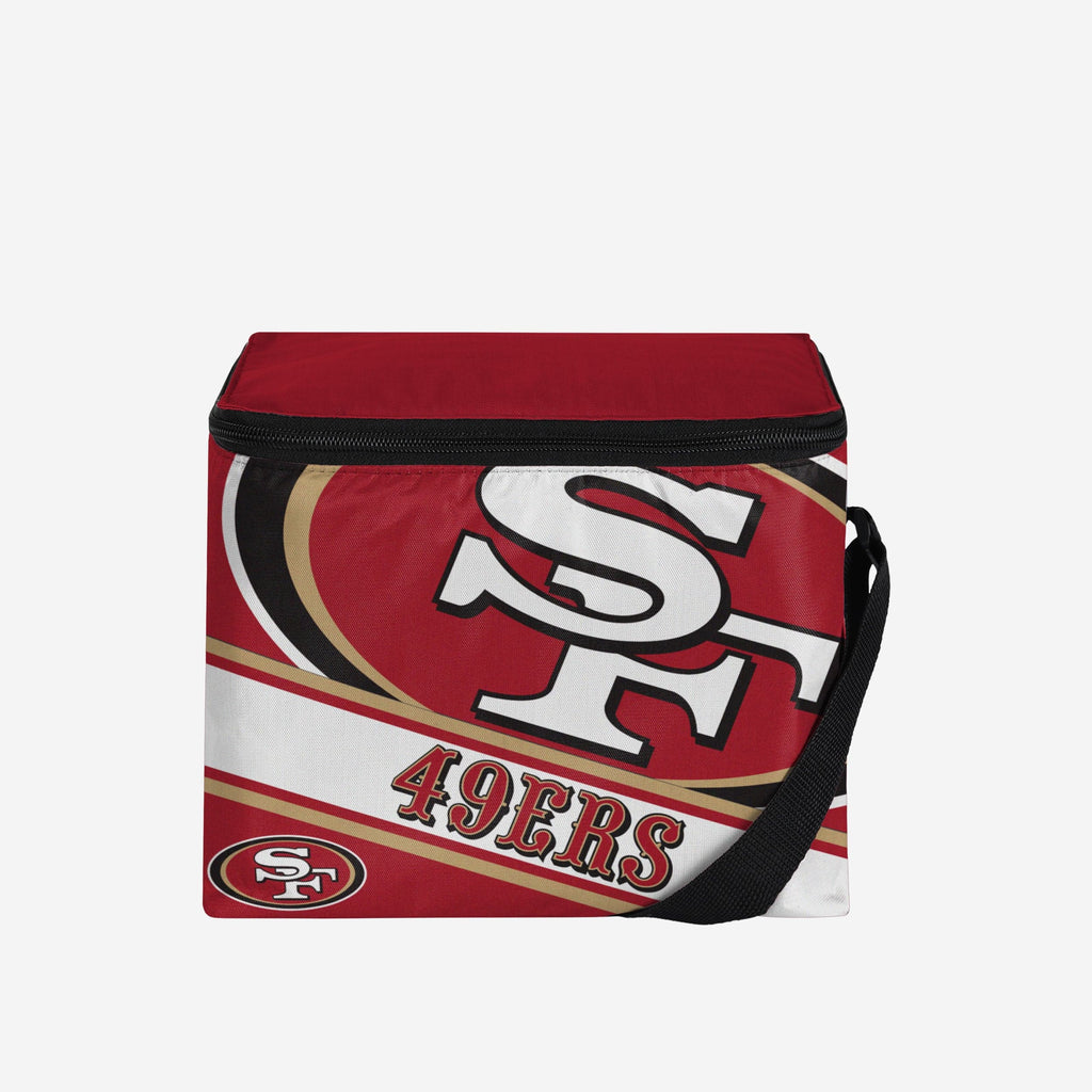 San Francisco 49ers Exclusive Big Logo Stripe 6 Pack Cooler FOCO - FOCO.com