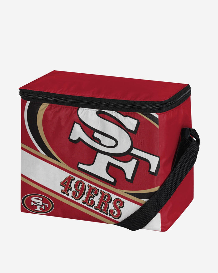 San Francisco 49ers Exclusive Big Logo Stripe 6 Pack Cooler FOCO - FOCO.com