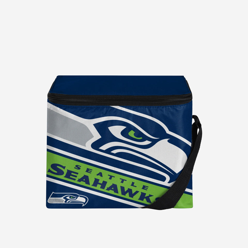 Seattle Seahawks Big Logo Stripe 6 Pack Cooler FOCO - FOCO.com