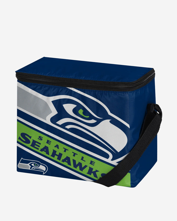 Seattle Seahawks Big Logo Stripe 6 Pack Cooler FOCO - FOCO.com