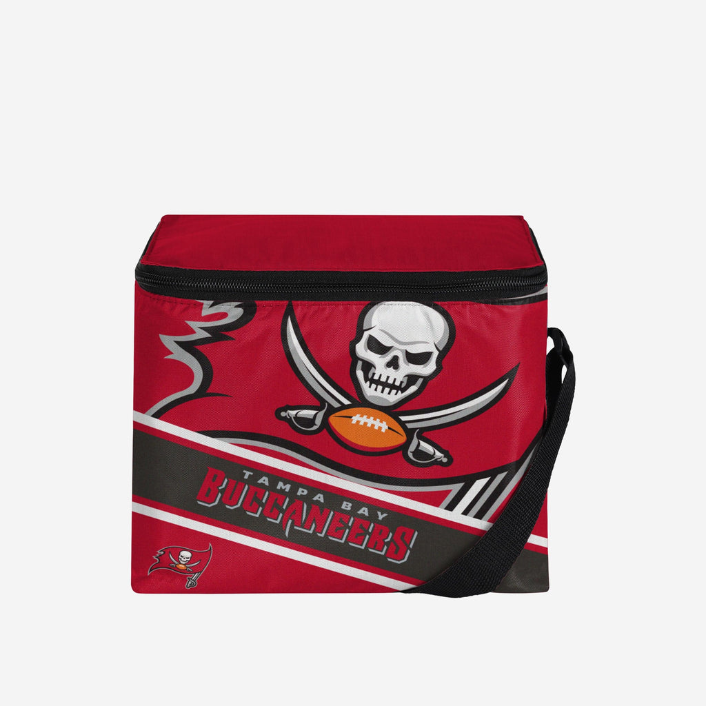 Tampa Bay Buccaneers Big Logo Stripe 6 Pack Cooler FOCO - FOCO.com