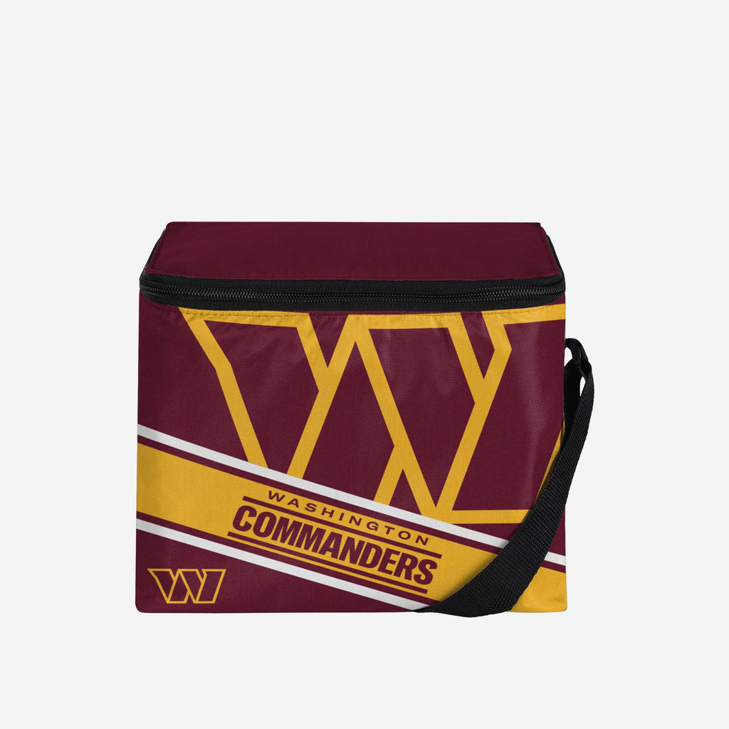 Washington Commanders Big Logo Stripe 6 Pack Cooler FOCO - FOCO.com