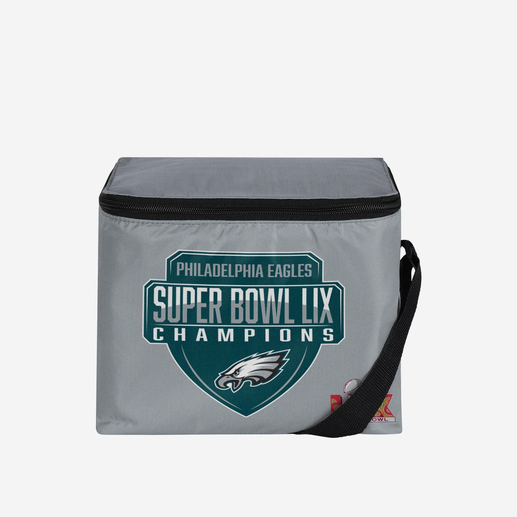 Philadelphia Eagles Super Bowl LIX Champions Big Logo Stripe 6 Pack Cooler FOCO - FOCO.com