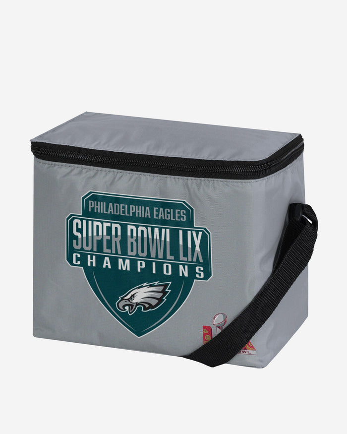 Philadelphia Eagles Super Bowl LIX Champions Big Logo Stripe 6 Pack Cooler FOCO - FOCO.com